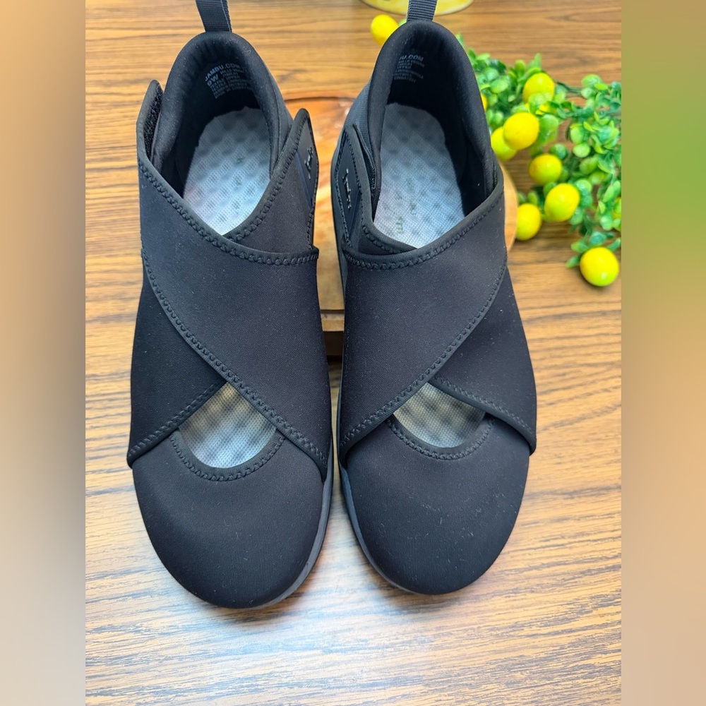 Jambu Black Crossover Slip-On Mules